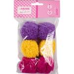 Набор помпонов 20 шт. deVENTE 8000201 50 мм 6 шт (по 2шт-сирен/желт/розов)