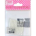 Стразы самоклеящиеся deVente 8004027 4 мм 100 шт. Жемчуг белый