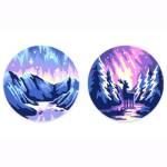 Набор для раскрашивания по номерам на магните 9х 9 см Сияние Севера ФРЕЯ PNBM-018