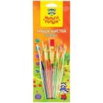 Кисти набор 5 шт. Мульти-Пульти ( синтетика кр.3, пл.2,6,14, овал.1) 16594