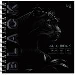 Скетчбук 170х170 40 л. (спираль) BG Black Tiger 120 г/м Скв40гр_64601