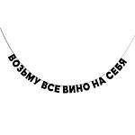 Гирлянда подарочная Возьму все вино на себя длина 220 см ГП0031