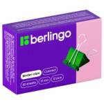 Зажим канц. 19 мм Berlingo ВС1219f цветной (ЦЕНА ЗА УПАКОВКУ 12 шт)