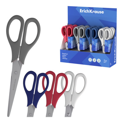 Ножницы 17 см Erich Krause EasyCut ассорти 60836