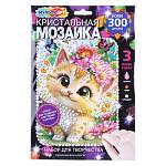 Аппликация кристальная мозаика Кошечка-фея 17*23см CRYST-139899 ЧЗ