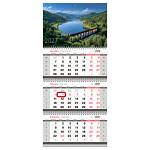Календарь 3-секционный BG Мост 2027 391148 магнит. курсор