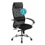 Кресло руководителя Бюрократ CH-609SL/BLACK черное TW-01,TW-11 эко.кожа/сетка крестов.металл 1197387