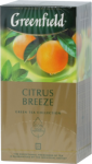 Чай Greenfield Citrus Breeze зеленый лимон,мята 25 пакет. 