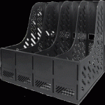 Лоток вертикальный 4 отд. Attomex черный 3043700 