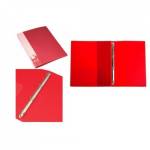 Папка с 4-мя кольцами 27 мм Бюрократ 0827/4RRED 816568 красный