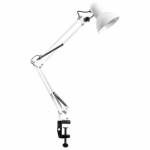 Лампа настольная DASWERK на струбцине Е27 40 Вт белый 75 см 238323