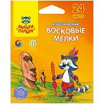 Карандаши восковые 24 цв. Мульти-Пульти Енот на острове Пасхи 10473