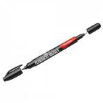 Маркер перман. Berlingo 07101 РЕ55 двухсторон. черный 0,5/1 мм