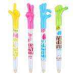 Ручка шариковая пиши-стирай Alingar Веселые пальчики 0,8 синяя AL4841