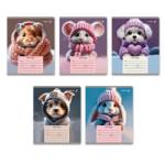 Тетрадь 18 л. (линия) SVETOCH Лапки в шапках 01453