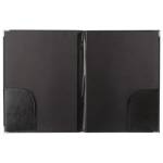 Папка адресная А4 кожзам мет. уголки черный Алекс 123156