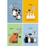 Блокнот А6 24 л. П-П Мультяшные животные-1 Б24-4696