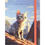 Дневник мл. кл. П-П Котенок на крыше 7БЦ выб.лак Д40-3525 с резинкой