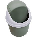Контейнер для мусора настольный deVente Olive Bucket 13x13x18 см с крышкой оливковый 4104565