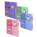 Тетрадь 120 л. (спираль) Alingar Пластик 5цв. пласт. раздел. Best for you AL10558 