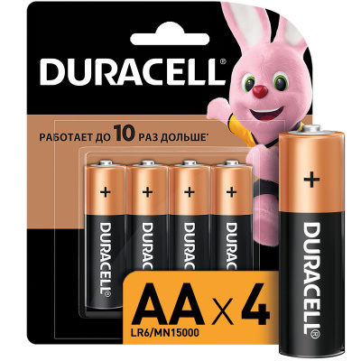 Батарейка LR06 (АА) Duracell 4шт. BL4 Basic  50978634