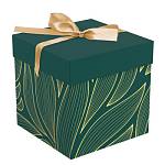 Коробка подарочная складная MESHU Leaves (15*15*15см) с лентой MS_62556