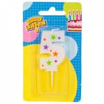 Свеча-цифра "5" Звезды 5 см 1502-4229