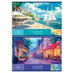 Альбом д\рис. 32 л. (спираль) БиДжи Пейзажи мел.карт. АР4гр32 08633