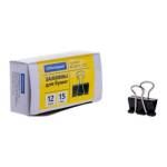 Зажим канц. 15 мм OfficeSpace 1232 (ЦЕНА ЗА УПАКОВКУ 12 шт)