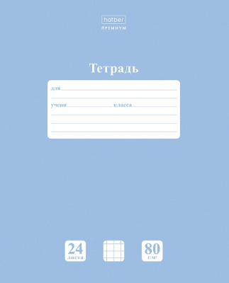 Тетрадь 24 л. (клетка) Хатбер Ньютон Голубая дымка 80 гр. 24Т5A1_05057