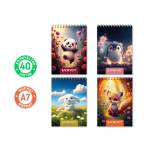 Блокнот А7 40 л. (спираль) Зверята М-17315