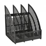 Лоток вертикальный 3 отд. СТАММ LINE черный ЛТВ-01470