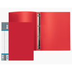 Папка с 4-мя кольцами 25 мм А4 700 мкм deVENTE 3081410 красная