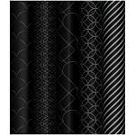 Упаковочная бумага 70х100 лист MESHU Pattern on black MS_53487
