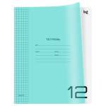 Тетрадь 12 л. (клетка) БиДжи UniTone. Neon пластиковая обложка неон голуб. Т5ск12_пл 08897
