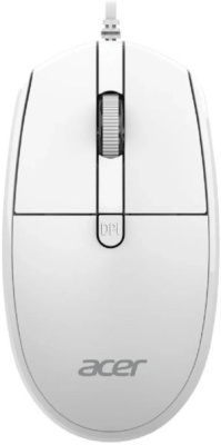 Мышь Acer OMW401 белый оптич. 2000dpi USB 4but провод.