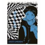 Скетчбук А5 60 л. (спираль) Аниме Мальчик с плейером 120 г/м2 72529