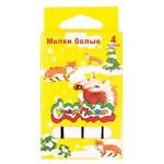 Мел белый 4 шт. Каляка Маляка МБКМ04