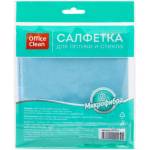 Салфетка OfficeClean 30х30 микрофибра для оптики и стекла синяя 275763