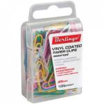 Скрепки 28 мм 100 шт Berlingo цветные DBs_28130 пласт. уп