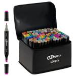 Набор маркеров 120 цв. ArtSpace SM120_65961 двухсторон. для скетчинга