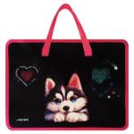 Папка д/тетрадей А4 deVENTE 8057517 Cute Husky с ручками и расшир. 