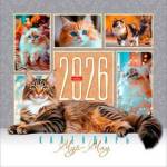 Календарь настенный перекидной 30х30 Мур-Мяу 6Кнп4_34662 2026