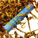 Хлопушка Бумфети 20 см серпантин фольг. золото 1501-4957