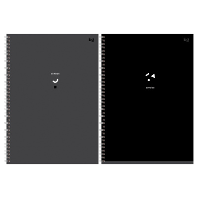 Тетрадь А4 96 л. (спираль) БиДжи Monocolor. Black. Concise Т4гр96 08485