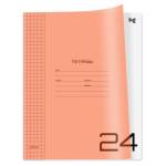 Тетрадь 24 л. (клетка) БиДжи UniTone. Neon пластиковая обложка неон оранж. Т5ск24_пл 06114