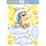 16.11.00593 Наклейка оформительская Мишка на месяце