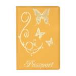 Обложка д/паспорта OfficeSpace золотая Бабочки 342742