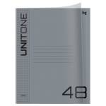Тетрадь 48 л. (клетка) БиДжи UniTone пластиковая обложка серый Т5ск48_пл 06760 