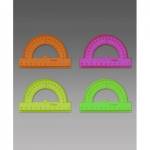 Транспортир 10 см. 180° СТАММ флюо прозр. ТР21/ТР210